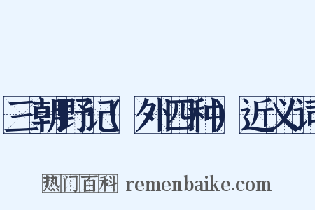 三朝野记(外四种)近义词是什么意思的图片